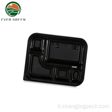 Restaurant Food Grade Safety 5 Compartment Food Container